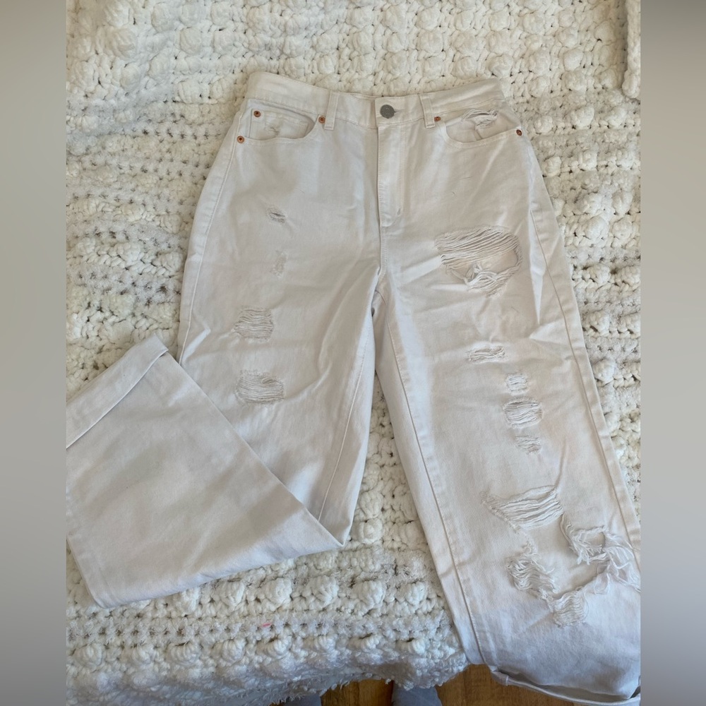 Garage distressed vintage straight jeans